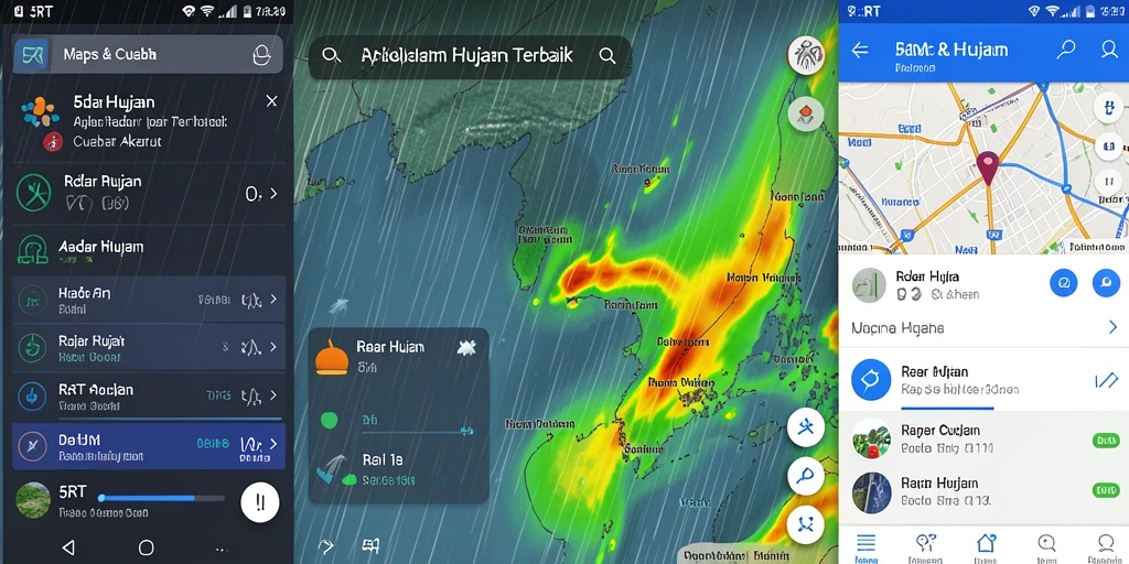 Tampilan antarmuka 5RT menampilkan data radar hujan yang akurat dan informatif.