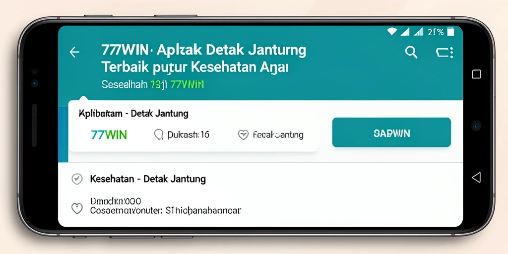 Screenshot antarmuka aplikasi Detak Jantung 77WIN yang informatif.