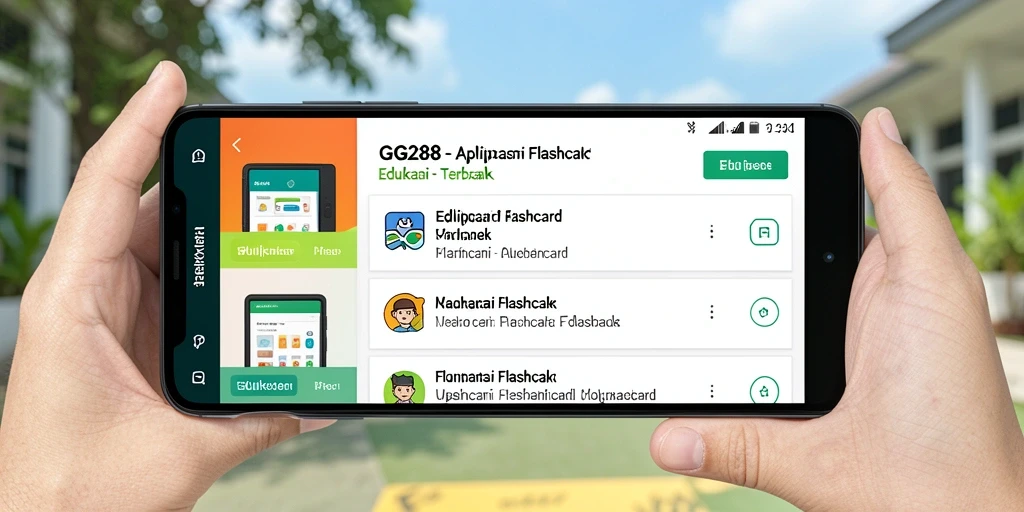 Tampilan antarmuka flashcard GG288 yang user-friendly.