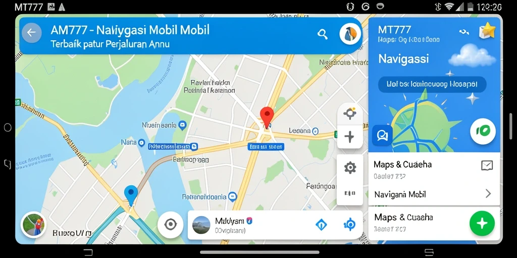 Antarmuka user-friendly MT777 untuk navigasi mobil yang efisien.