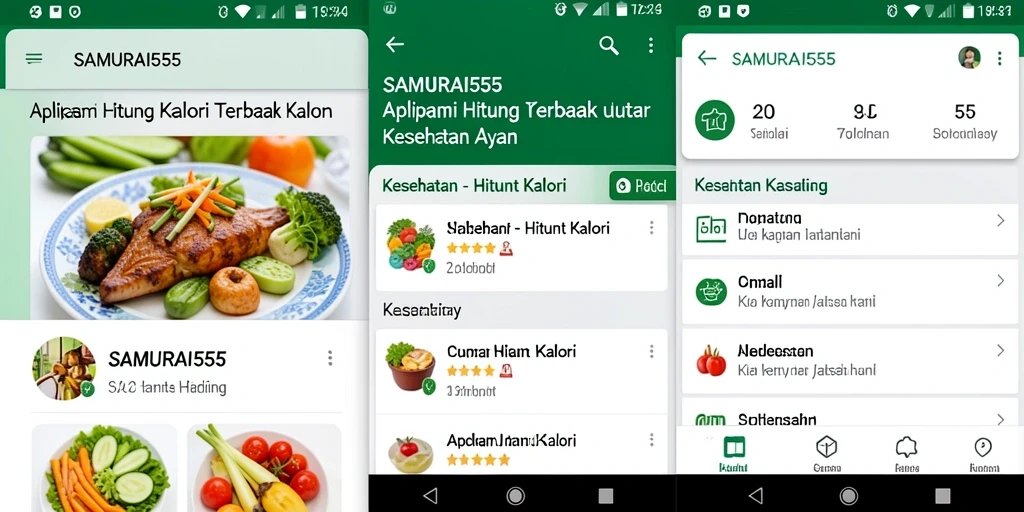 Antarmuka SAMURAI555 yang sederhana dan fungsional untuk menghitung kalori.