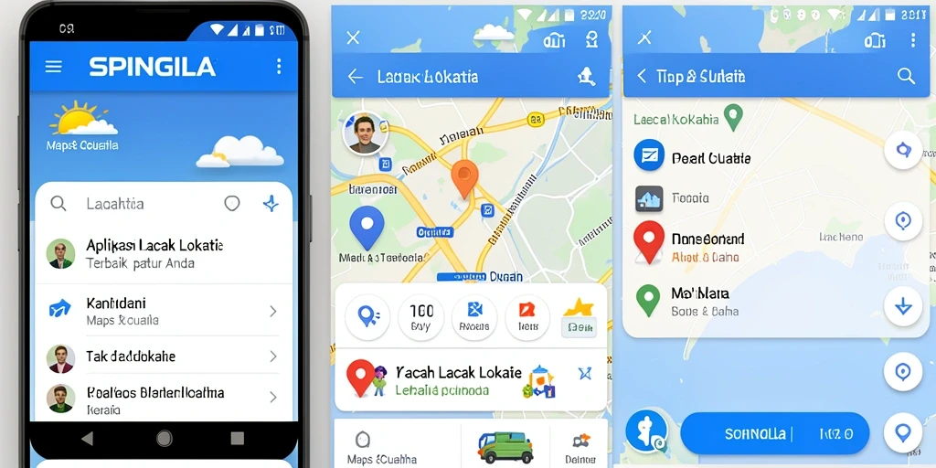 Tampilan antarmuka SPINGILA yang jelas dan sederhana untuk pelacakan lokasi.