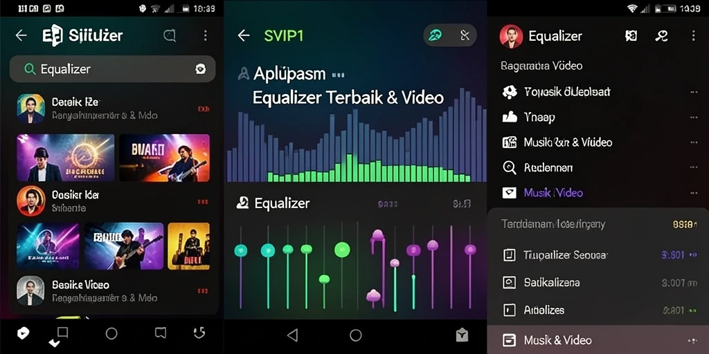 Antarmuka SVIP1 dengan pengaturan Equalizer yang mudah digunakan.