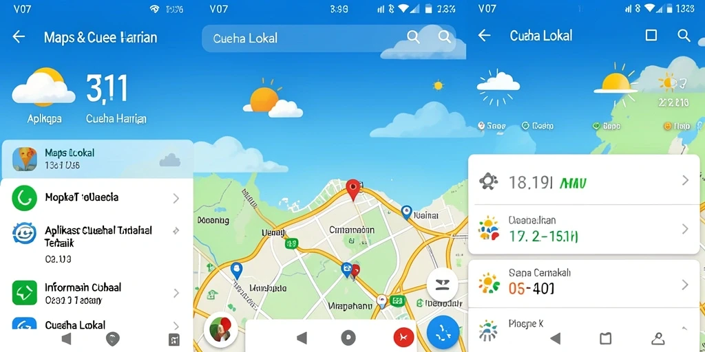 Tampilan antarmuka aplikasi Cuaca Lokal V07 yang informatif dan menarik.